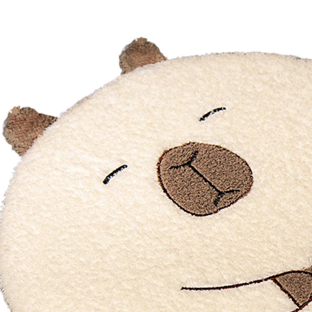 Coussin de siège 15,75 pouces Design Capybara Dessin animé Facile à nettoyer Décoratif Amovible Rond Polyvalent