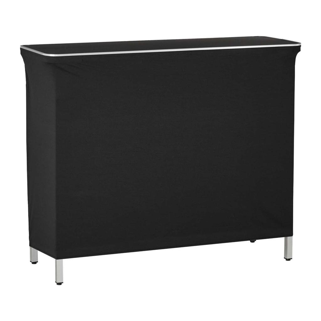 Tavolo da Bar Portatile Pieghevole, 1100 x 385 x 885 mm, con Borsa per il Trasporto, Ripiano di Stoccaggio e Grembiule Rimovibile, Montaggio Rapido e Semplice, Barman Mobile Pieghevole