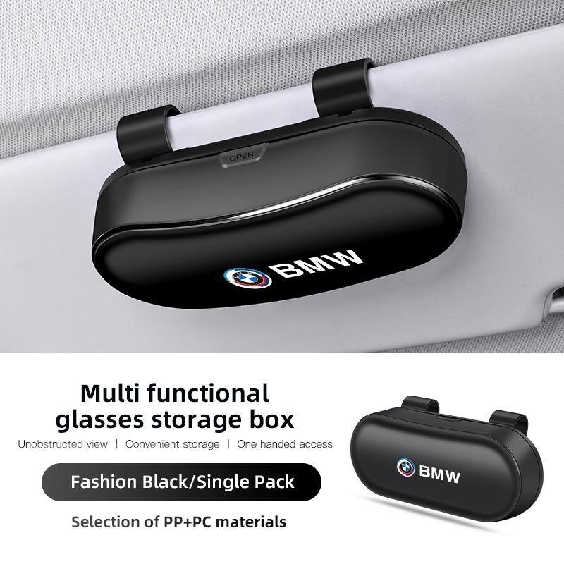 Car Sun Visor Glasses Storage Box Interior Accessories Stickers For BMW G80 G06 G07 G42 G14 G15 G16 F82 F20 F21 F83 M2 M3 M4 M5