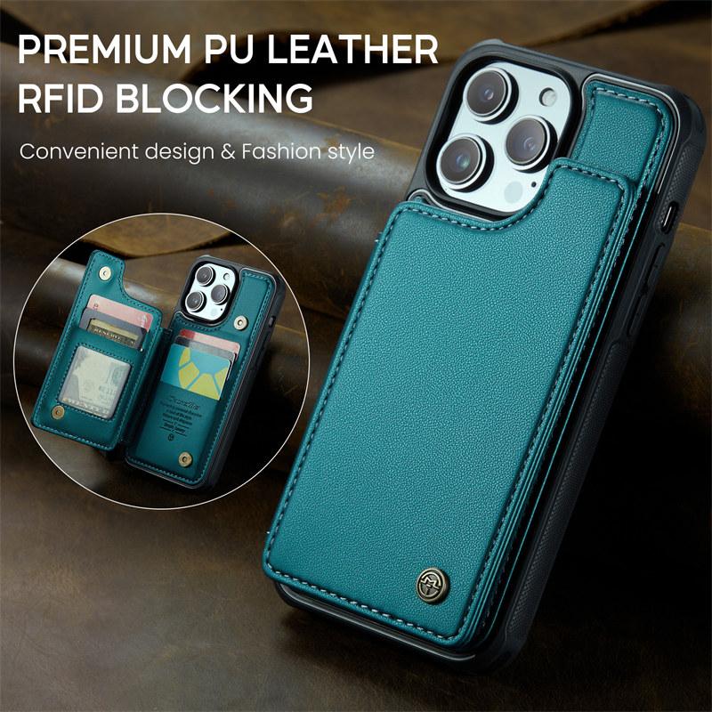 Flip Leather Phone Case For iPhone 17 Pro Max 16E 16 Plus 15 14 13 12 11 X XS XR SE 2022 Samsung S25 FE S24 Ultra S23 S22 S21 Wallet Card Back Cover