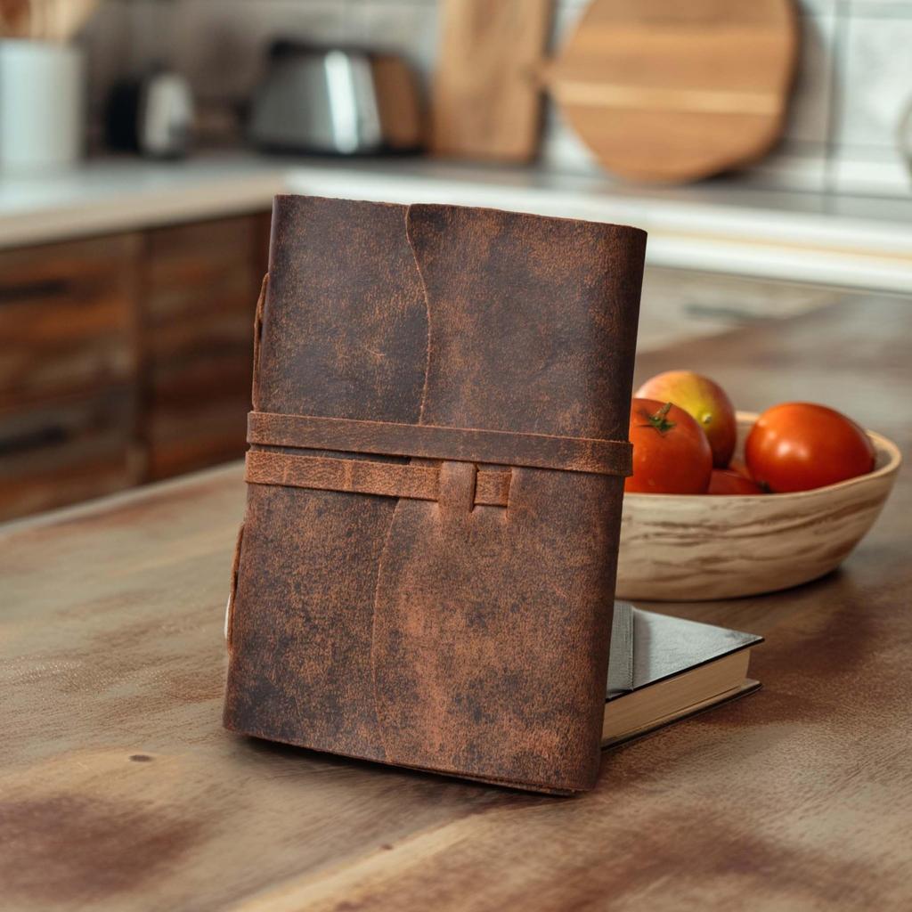 LEATER VILLAGE Vintage Leather 20x15 Brown 240 Pages of Lined Paper Perfect for and Personal Use Premium College Lined Notebook for Men and Women X 6