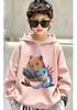 Y2K themed children's sport hooded shirt - Latest design - Little Buffalo Eating Noodles double-sided printed top