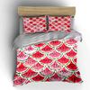 Watermelon Pattern Decorative Set Bedding Set with 1 Duvet Cover 2 Pillowcases Single Double King Queen, Gift