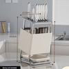 Stainless Steel Knife Holder Kitchen Storage Organizer Multifunctional Kitchen Knife Holder Knife Organizer Cutlery Organizer