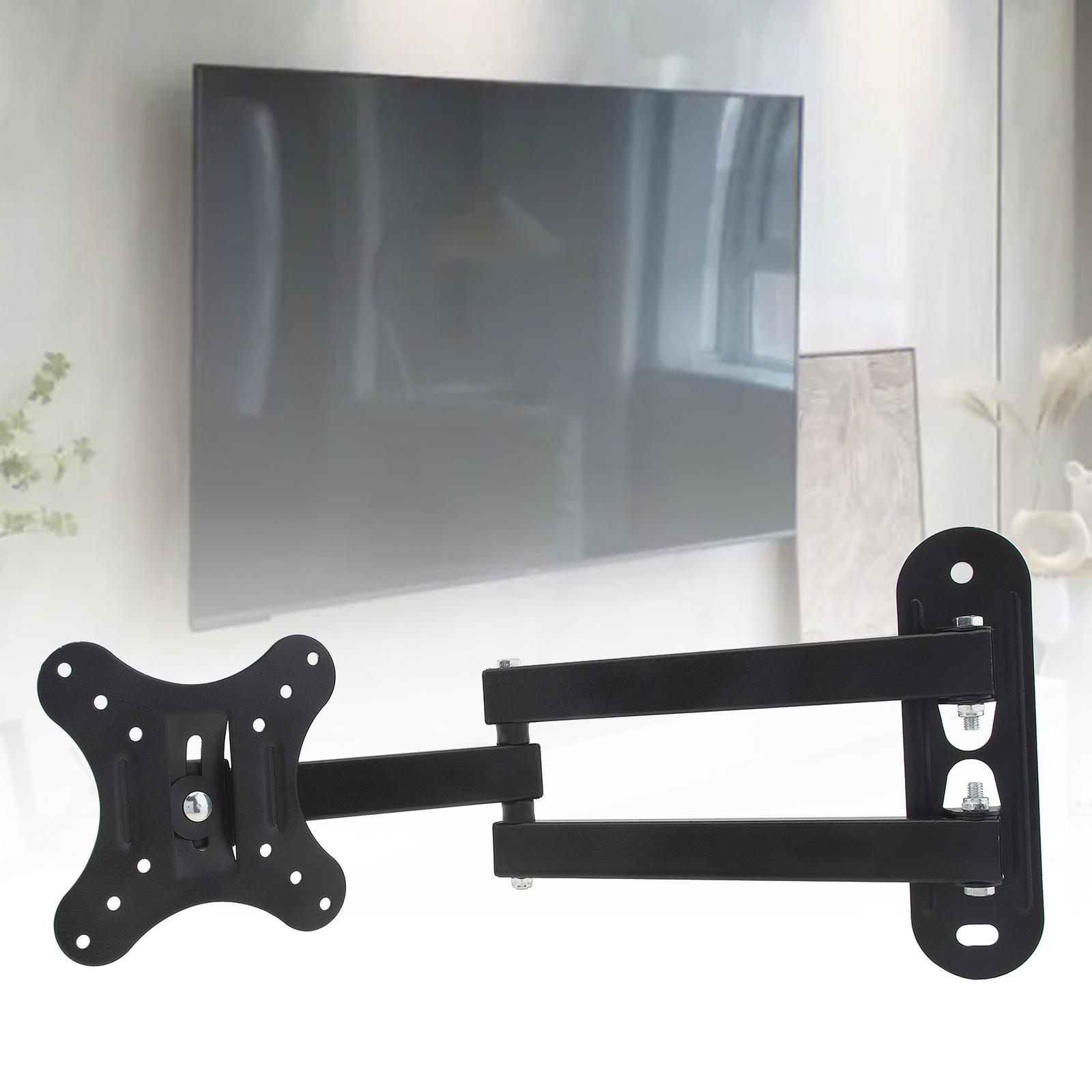 Universal 10KG Load Bearing Adjustable Wall Mount Bracket 15 Degree Tilt Display Support Frame for 14-27 Inch Household Screen Holder