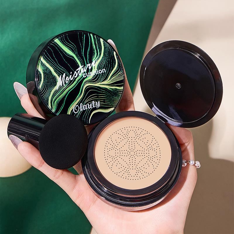 Genuine Mushroom Head Cushion CC Foundation & Concealer BB Cream with Mirror - Waterproof & Isolating