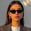 Vintage senior cat eye sunglasses Spice girl niche narrow frame sunglasses outdoor UV protection glasses men