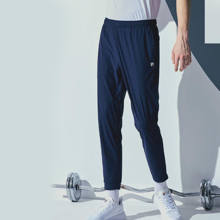 FILA Mini Logo Joggers With Dual Pockets Men Bottoms Navy A11M021615F-NV