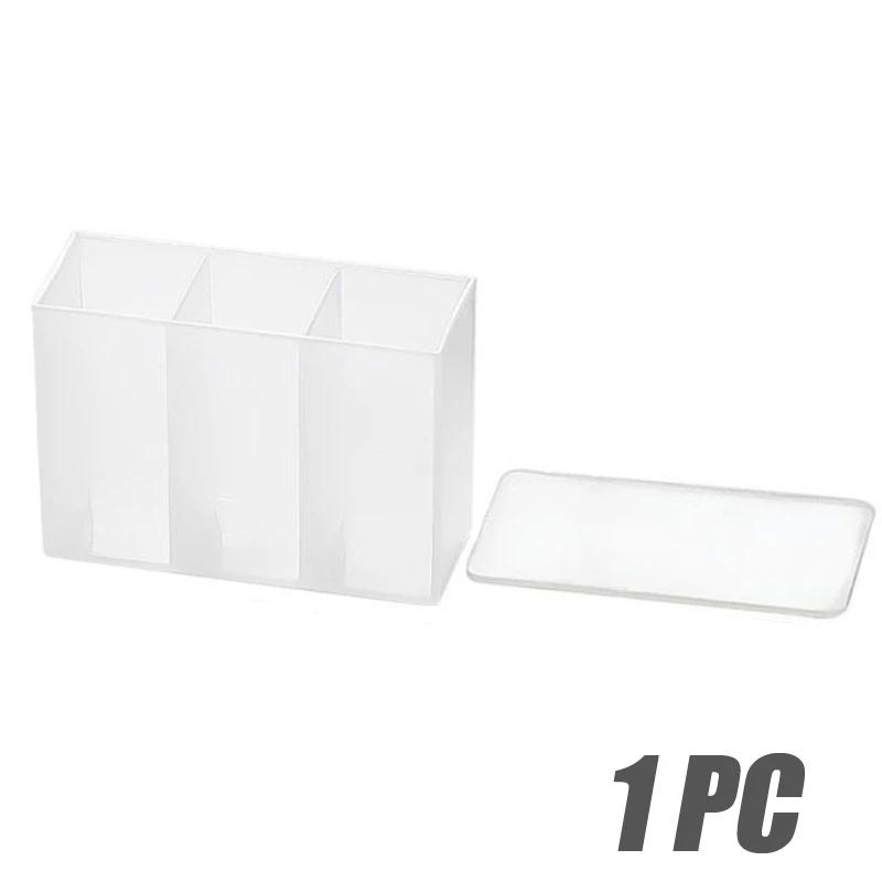 

3Grids Storage Box Transparent Wall-mounted Jewelry Packaging Container Self-adhesive Boxes for Jewelry Home Organizer Supplies