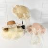 New Big Wave Lace Straw Hat Female Super Fairy Seaside Vacation Beach Hat Summer Sun Hat