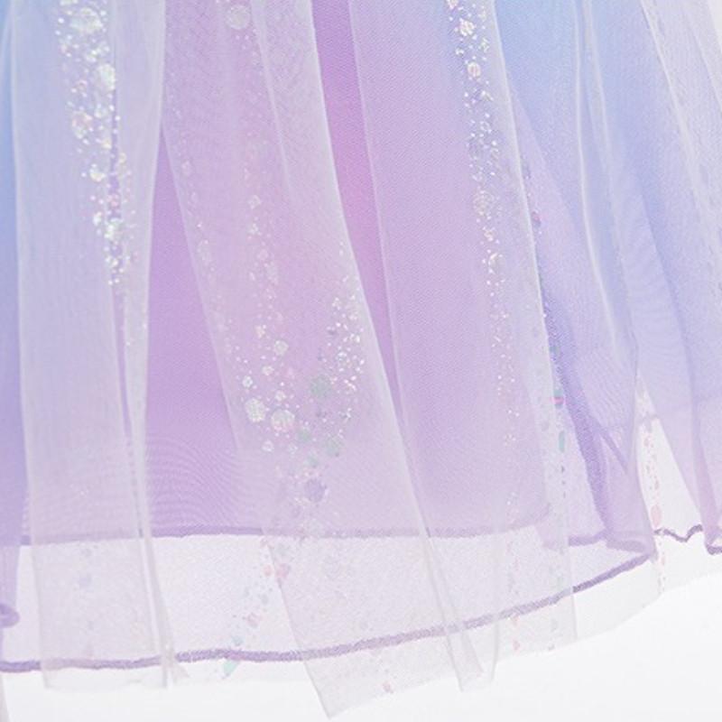 Kids Girls Witch Purple Princess Mesh Tutu Dress Birthday Halloween Cosplay Costumes