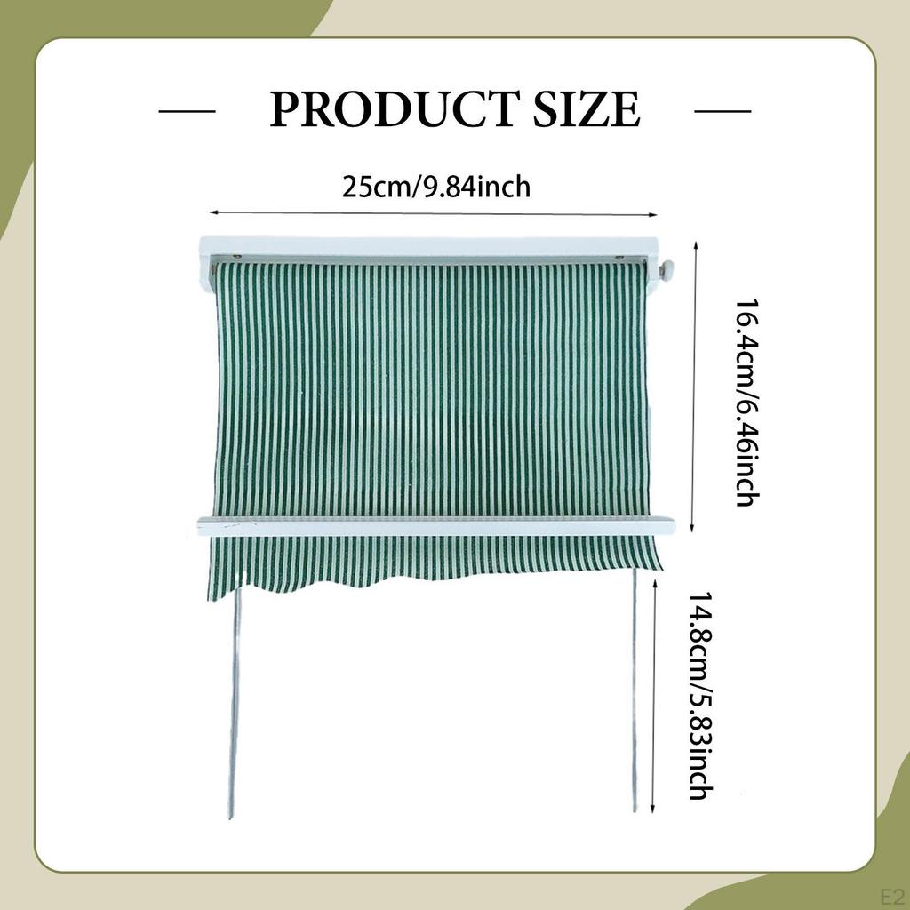 Miniature Dollhouse Decoration Doll House Accessory, Outdoor Awning, Photography Prop 1:12 Scale