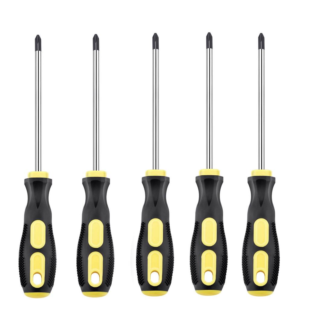 "Rubber-Coated Magnetic Screwdrivers: Manual Cross, Flat-Head, and Plum Head for Household Use"