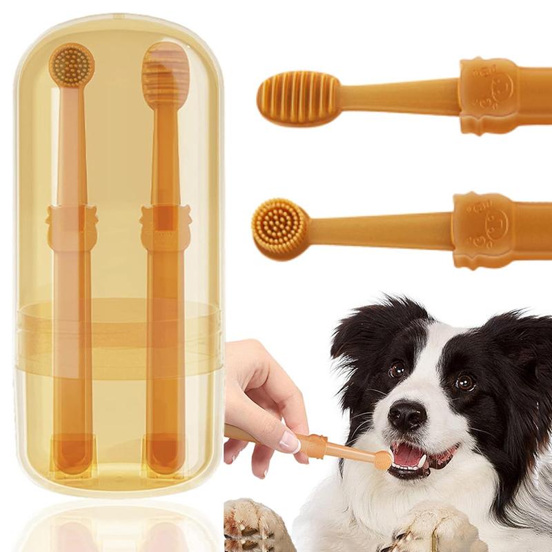 Silicone Dog Cat Soft Toothbrush Teeth Whitening Oral Care For Puppies And Kittens Toothbrush Pet Teeth Cleaning Products