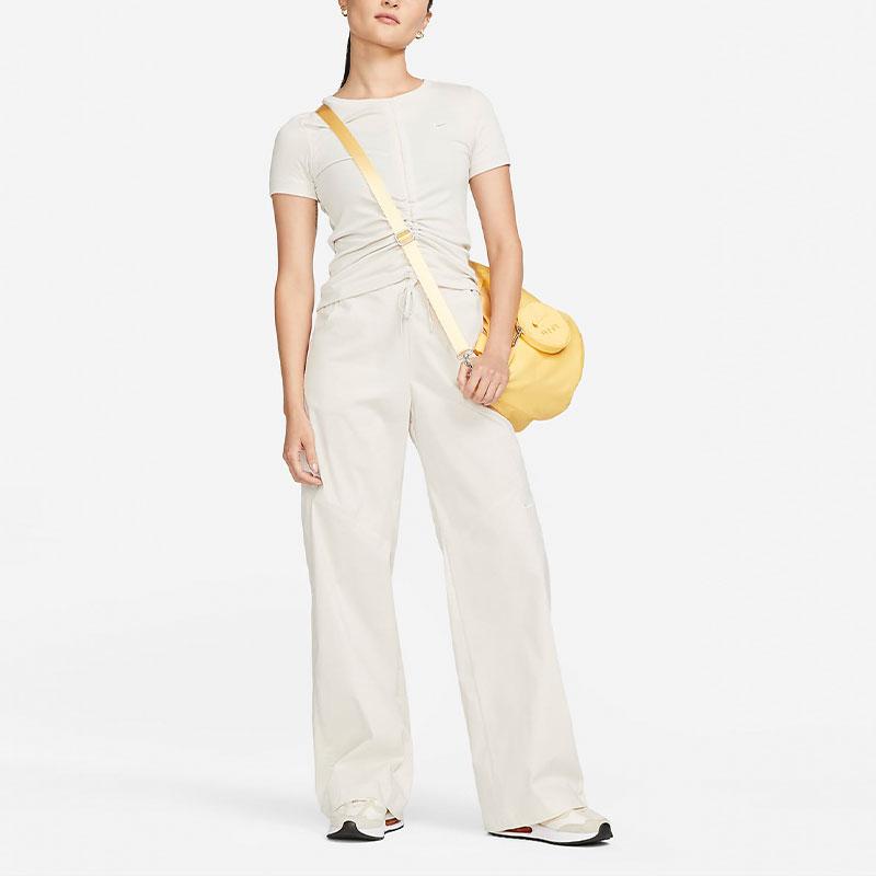 New Nike Set in Sleeve T Shirt Women's Light Rosewood Umber FB8277-104