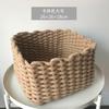 Nordic Cotton Line Ručně tkaný úložný košík z hrubého lana Jednoduchý stolní organizér Box na dětské hračky, svačiny, klíčenky, kosmetické drobnosti