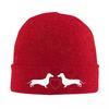 Dachshund Pattern Art Warm Knitted Cap Fashion Bonnet Hat Autumn Winter Outdoor Beanies Hats for Unisex Adult