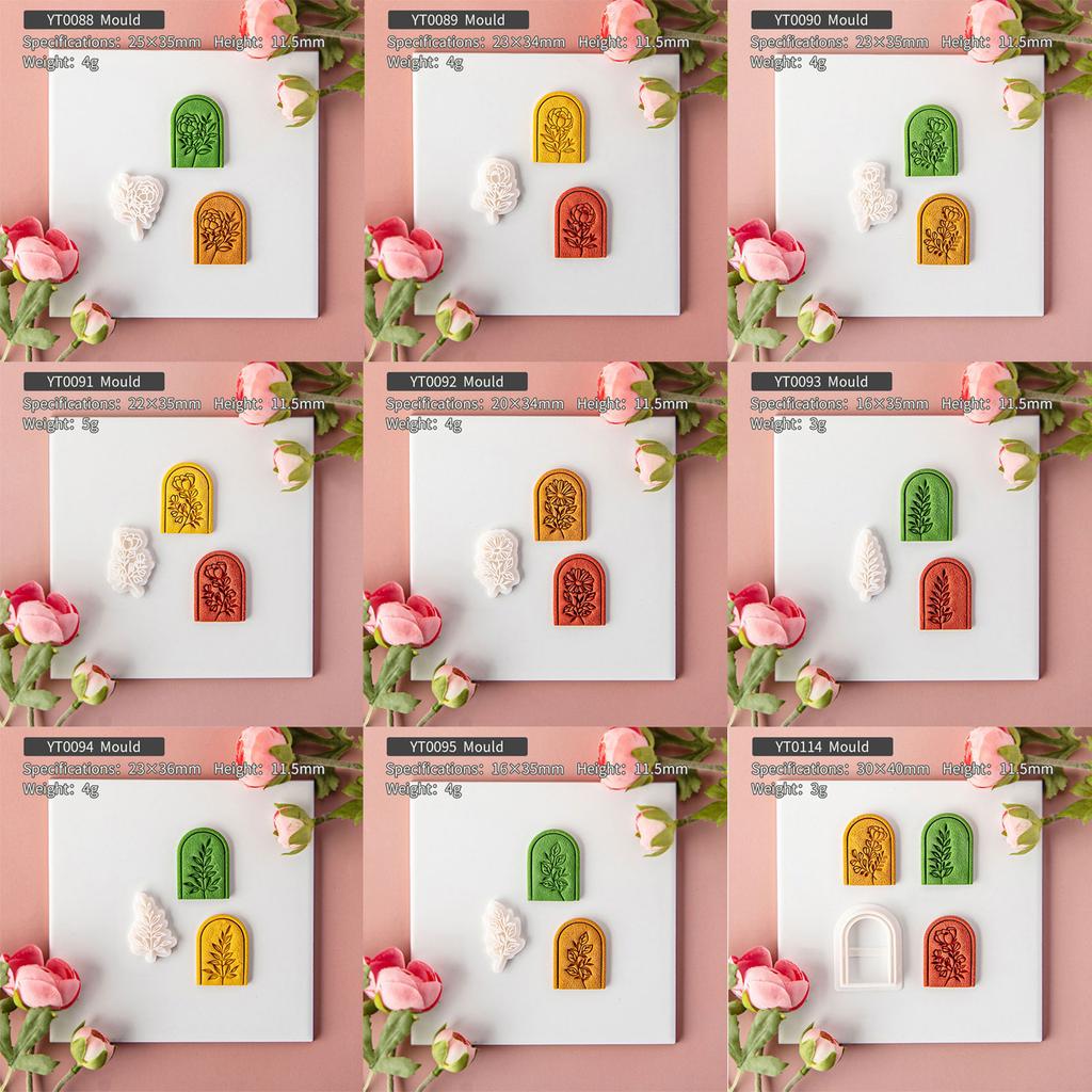 Soft Pottery Polymer Clay Cutter Pottery DIY French Earrings Flower Cutting Dies for Earring Jewelry Pendant Making
