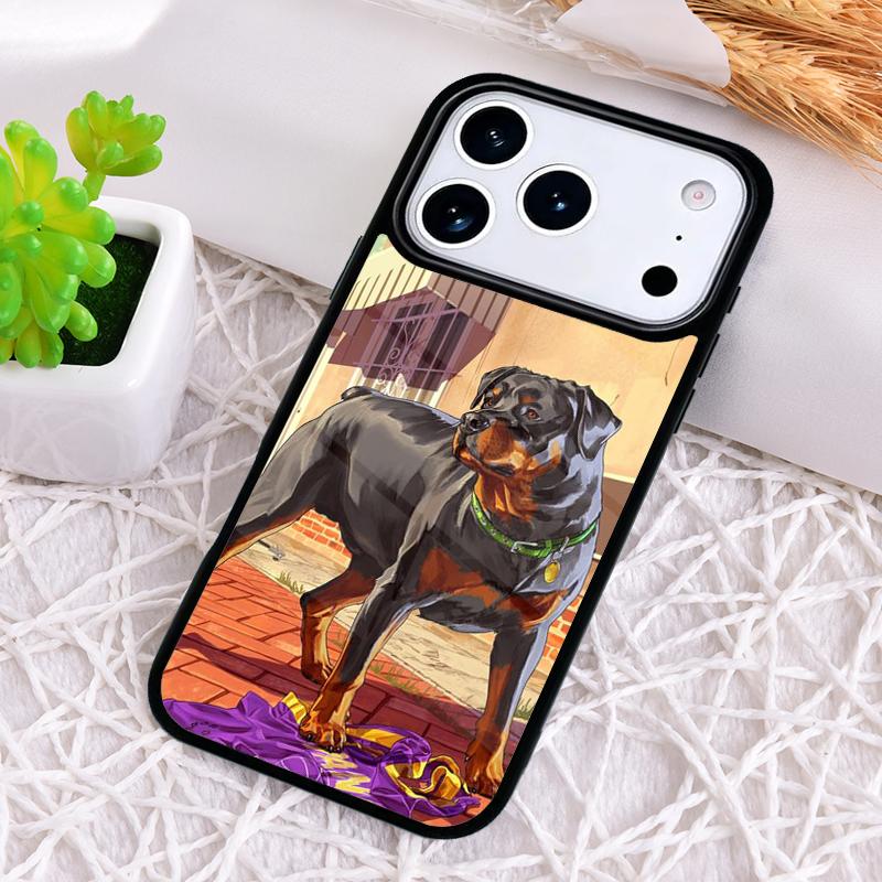 Süße Rottweiler Hund Handyhülle für iPhone 17 Air 16 15 11 12 14 13 Pro Max Stoßfeste Hülle