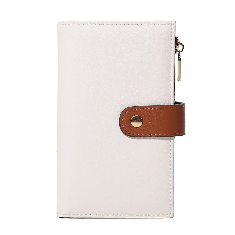 

Color-blocked zipper coin purse multi-slot anti-magnetic women s wallet card and bag integrated RFID wallet