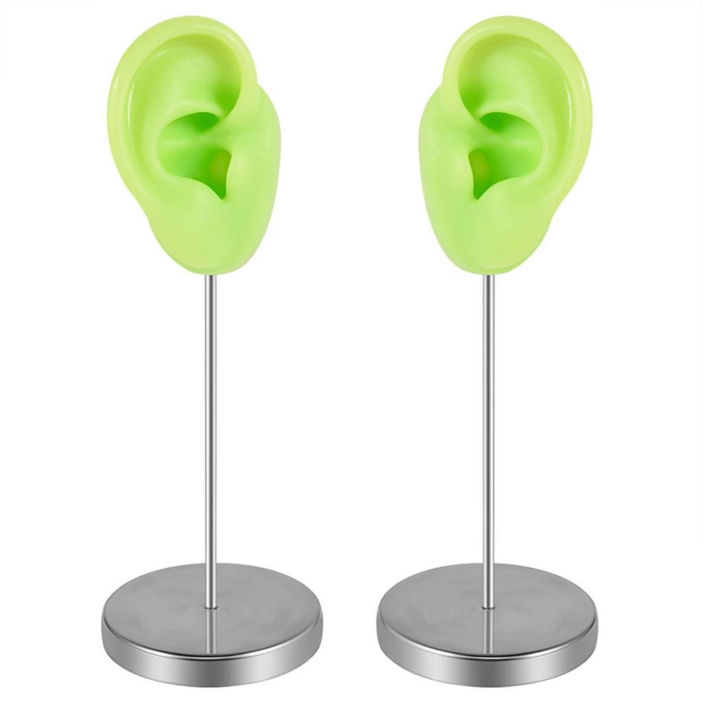 Silicone Ear Model for Piercing Practice and Jewelry Display Realistic Left and Right Human Ear Simulation Ears Replicas