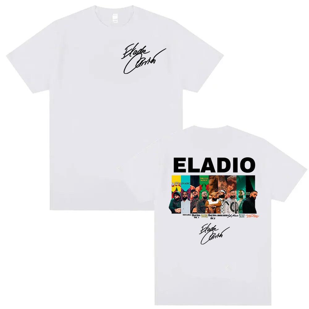 2025 Summer Rapist Eladio Carion Album Graphic Tshirt Male Gothic Hiphop Retro Tshirt Super Cotton High Quality Tshirt