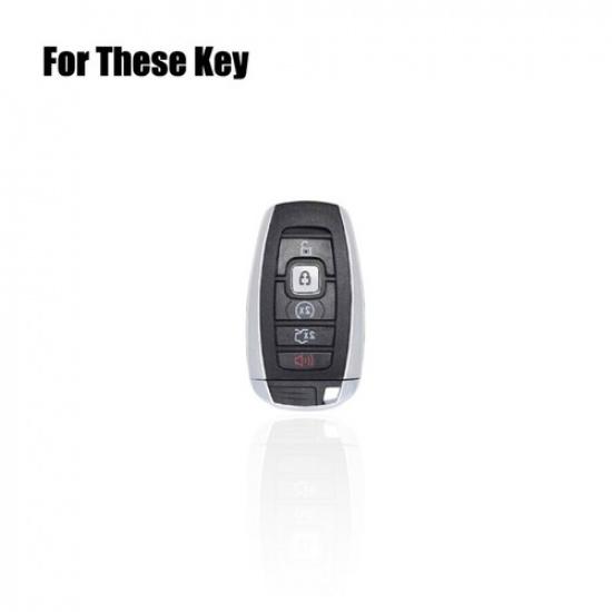 Genuine Leather Car Key Fob Case Cover For Lincoln MKC MKZ Navigator Continental