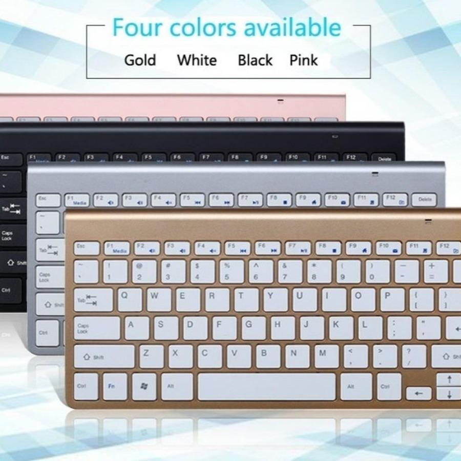 2pcs/Set Wireless Keyboard + Mouse Mini Multimedia Keyboard Mouse Kit