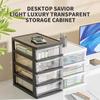 JOJAJU 1Pc Storage Box,Space-Saving Clear Drawer Organizer (2/3/4-Tier) Sort Office,Home,dormitory,Makeup, Pens, Jewelry