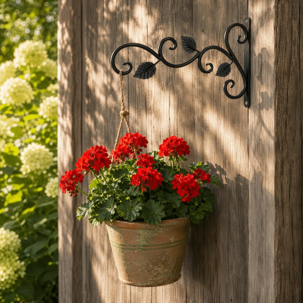 4pcs Leaf Model Design Wall-Mounted Hooks Wall-Mounted Plant Hangers Garden Decoration