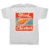 Funny Vintage Fried Chicken Graphic T Shirts Unisex Women Pure Cotton Humor Streetwear Tee Shirt Short Sleeve Unisex Loose Clothing