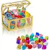 18pcs Vintage Transparent Wedding Gift Boxes with Golden-Tone Lids Plastic Favor Boxes with Secure Locking Latches for Wedding