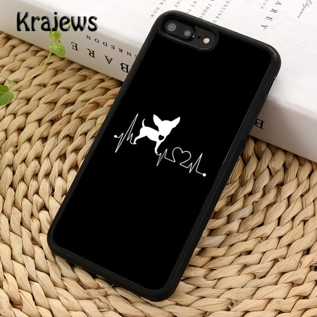 Krajews Heartbeat Chihuahua Puppy Dog Phone Case Cover For iPhone 17 Air 16 15 14 Plus 11 12 13 Pro Max Coque