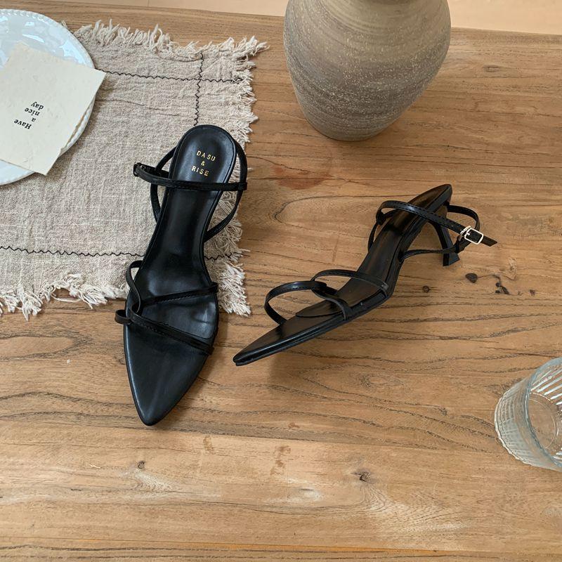 Fashion Bailamos 2025 Summer New Brand Women Sandal Fashion Narrow Band Gladiator Shoes Thin Heel Outdoor Dress Pumps Sandal Shoes
