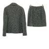 Max Mara Made In Italy Wool Blend Skirt Suit Setup 38 Gray Lined Back Zip Women Used