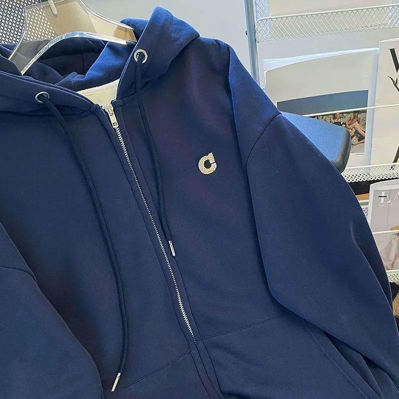 Sweatshirt for Women Hooded Fleece Thickened Loose Casual Long Sleeve Top Coat Sweatshirt