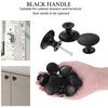 12pcs Black Single Hole Single Grain Small Handle Cabinet Door Handle