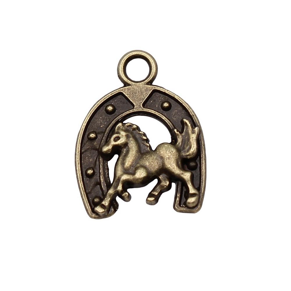 Vintage Horseshoe Charms Alloy Metal Pendants For DIY Jewelry Lucky Themed Accessories
