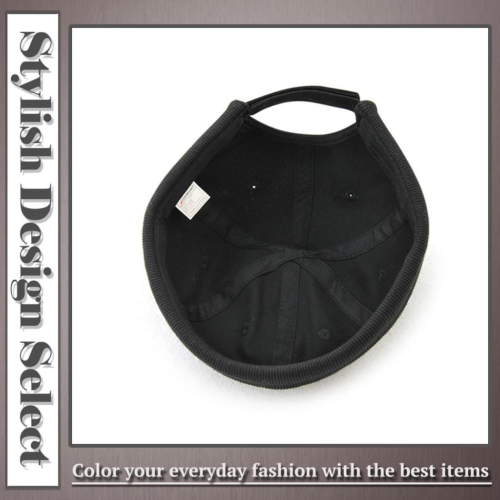 One Limitation Roll Stylish Street Style for Men and CP531 Cap, Brim, Roll-Up Hat, Women, (Black)