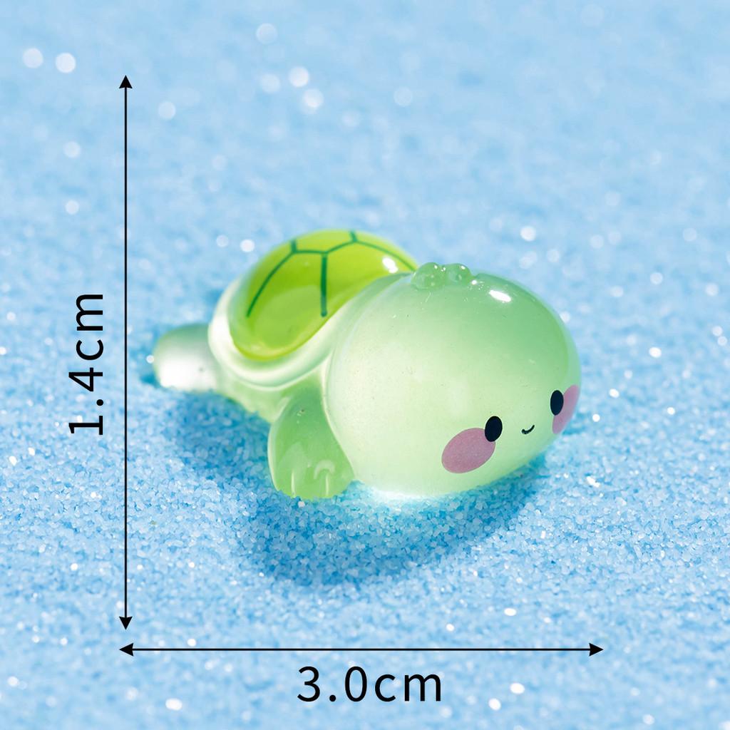 

Luminous Turtle Resin Figurine For Desktop Decoration And Aquarium Landscape Lying Down