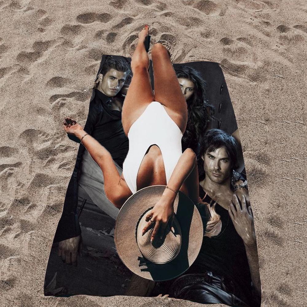 Classic Tv Series The Vampire Diaries Microfiber Beach Towel Absorbent Quick Dry Soft Swimming Resort Mountain Climbing Towel