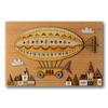 KINOWA "Airship" Wood Collage Original DIY Kit Vehicle Made In Japan