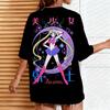 Sailor Moon Retro 90s Anime Graphic Printed T-shirt Summer Unisex Loose and Breathable Cotton T-shirt Top
