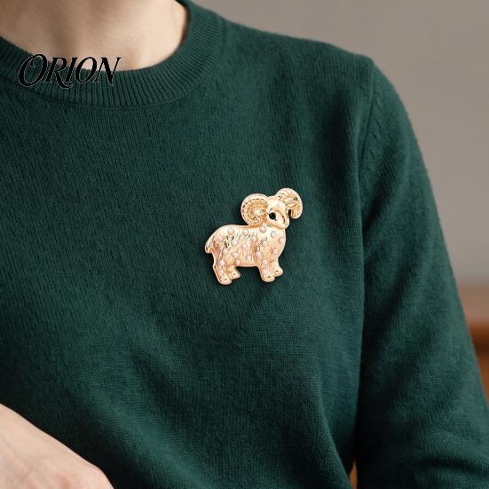 Decorative Brooches Sheep Shape Brooch Pin, Alloy Animal Lapel Pin for Men Women, Hats Bags Scarves Clothes Accessory