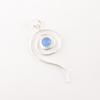 Dark Blue Cat's Eye Gemstone 925 Sterling Silver Jewelry Handmade Unique Pendant PP-42-49