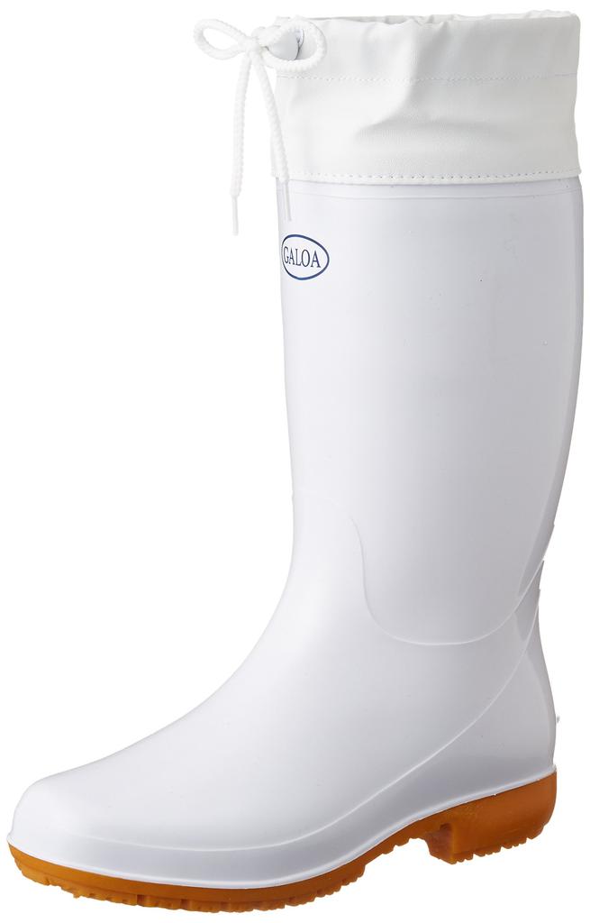 Fukuyama Rubber Boots with Cover for Kitchen Galore Cm Oil-resistant Work, #6, White, 23.5