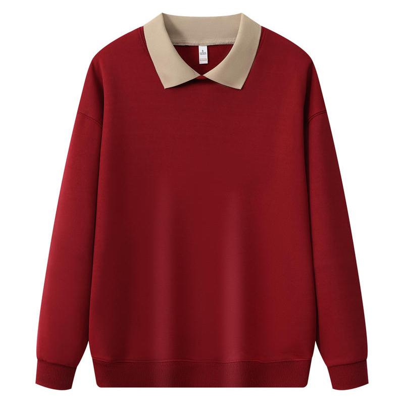 

Осень-зима однотонная толстовка с капюшоном и воротником-стойкой для мужчин и женщин, цветовое столкновение, модный повседневный свитер с длинным рукавом для активного отдыха 4XL вино красного
