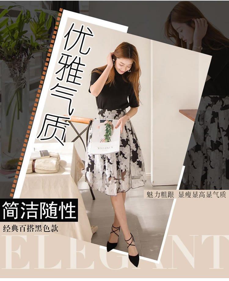 Sandals for Women 2026 Pointed Toe Toe High Heels with a Single Buckle and Hollow Cross Strap for Women's Shoes