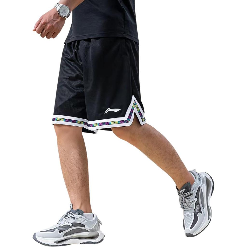 Li-Ning Breathable Quick-Dry Loose Basketball Shorts Men shorts Black AAPS131-2