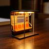 New York Train Lamp Retro LED Ambient Light with Hidden Button 3D Printed Desktop Night Light for Shelf Nightstand Decor